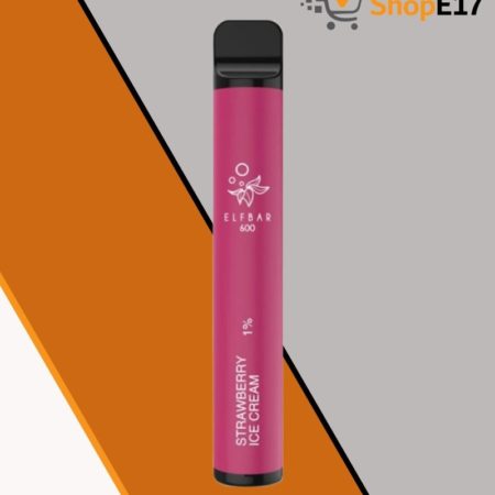 ELFBAR 600 Strawberry Ice Cream Disposable Vape - 10mg