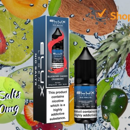 Elux Legend 10ml E-Liquids BLUEBERRY CHERRY CRANBERRY Nic Salts -20mg