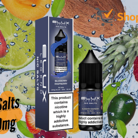 Elux Legend 10ml E-Liquids BLUEBERRY RASPBERRY Nic Salts -10mg