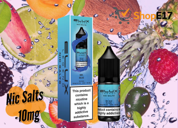 Elux Legend 10ml E-Liquids MR BLUE Nic Salts -10mg