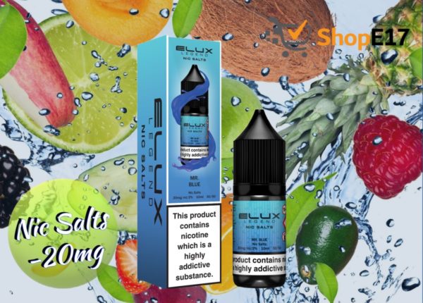 Elux Legend 10ml E-Liquids MR BLUE Nic Salts -20mg