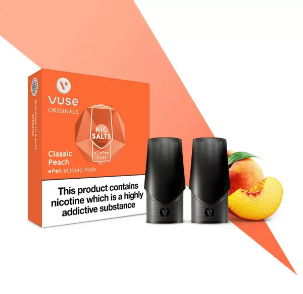 VUSE ePEN Classic Peach Nic Salts e-Liquid Pods