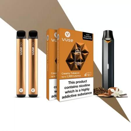 VUSE ePOD 12MG & VUSE GO 10MG Creamy Tobacco Bundle