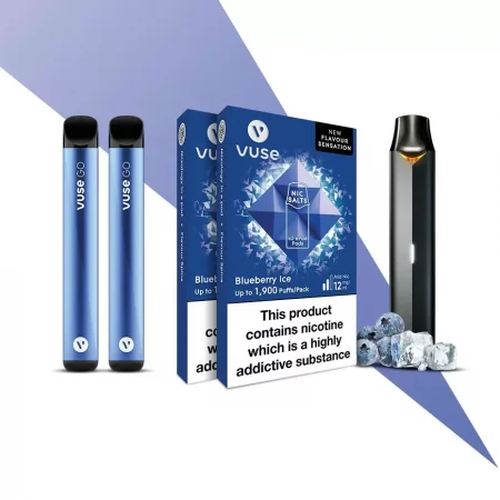 Vuse ePod 12mg & Vuse Go 10mg Blueberry Ice Bundle