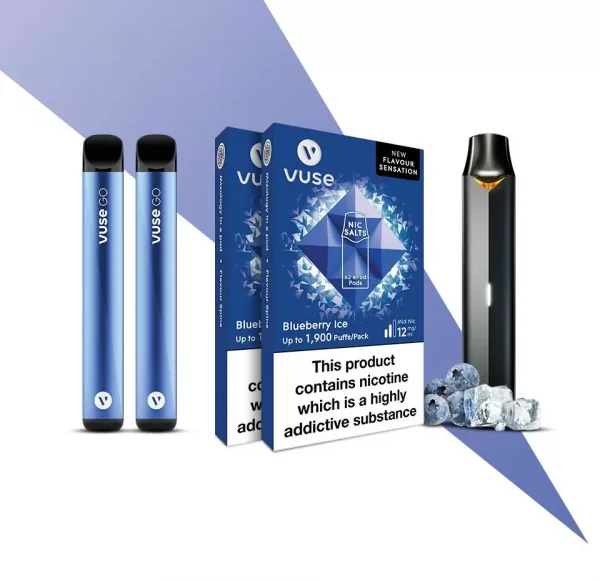 Vuse ePod 12mg & Vuse Go 10mg Blueberry Ice Bundle