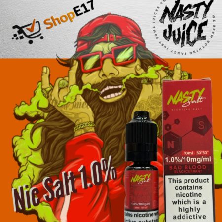 Nasty Salt Bad Blood E-Liquid 1.0% Nic Salt 20mgml