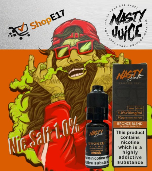 Nasty Salt Bronze Blend E-Liquid - Caramel Tobacco