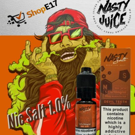 Nasty Salt Devil Teeth E-Liquid 1.0% Nic Salt 20mgml