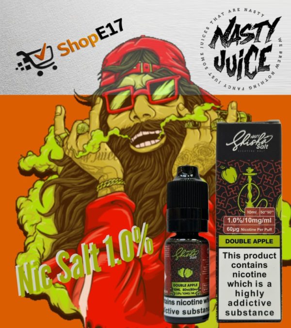 Nasty Salt Double Apple E-Liquid 1.0% Nic Salt 20mgml