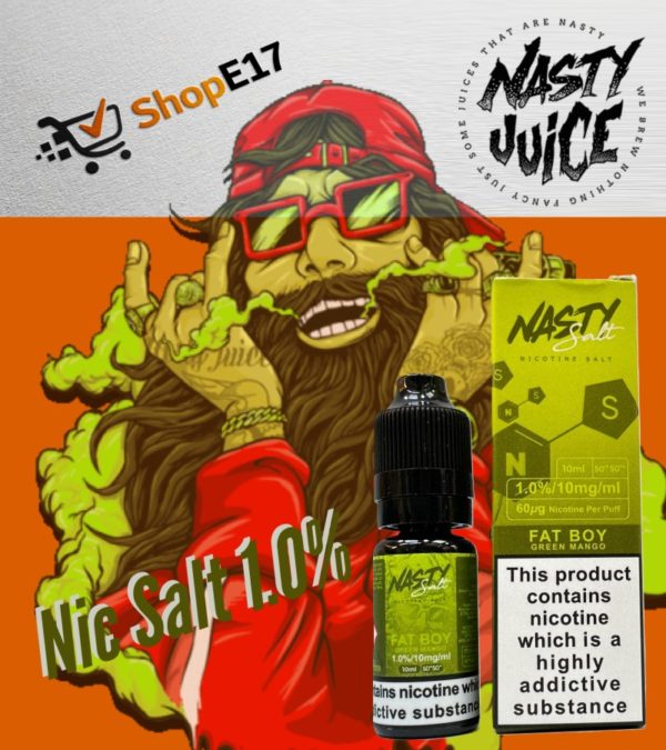 Nasty Salt Fat Boy E-Liquid 1.0% Nic Salt 20mgml