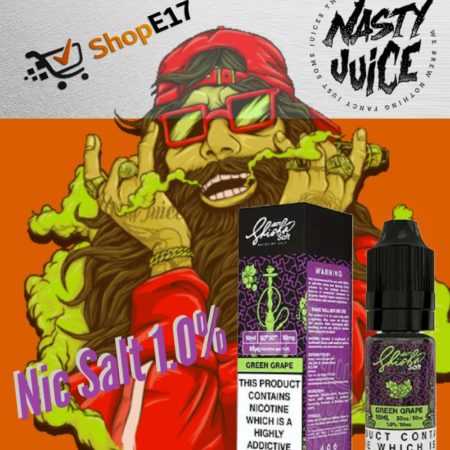 Nasty Salt Green Grape E-Liquid 1.0% Nic Salt 10mgml