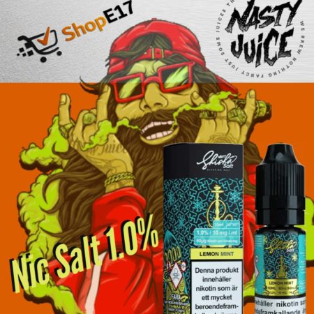 Nasty Salt Lemon Mint E-Liquid 1.0% Nic Salt 10mgml