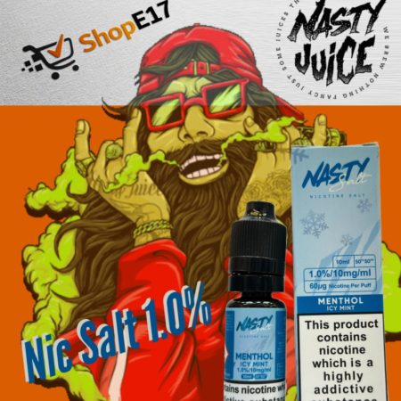 Nasty Salt Menthol E-Liquid 1.0% Nic Salt 20mgml