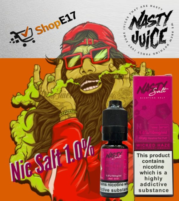 Nasty Salt Wicked Haze E-Liquid 1.0% Nic Salt 20mgml