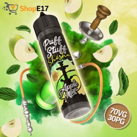 Puff Stuff Shisha Apple Mint OMG Nic Salt Compatible