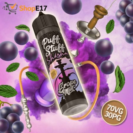 Puff Stuff Shisha Grape Mint OMG Nic Salt Compatible