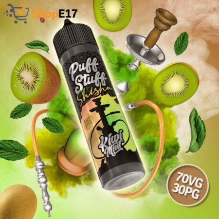 Puff Stuff Shisha Kiwi Mint OMG Nic Salt Compatible