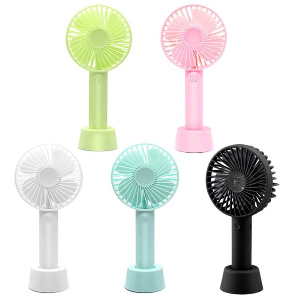 Mini Handheld Fan Portable Rechargeable Battery Operated Cooling Desktop - Image 7