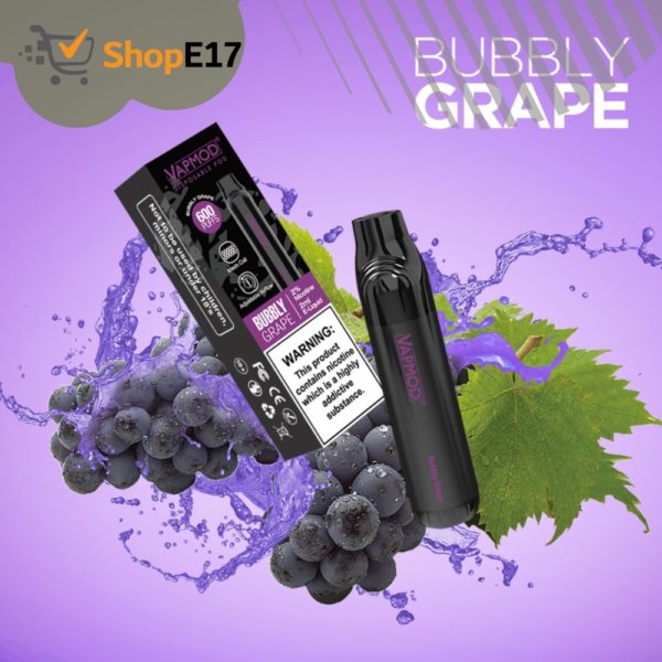 VapMod 600 Bubbly Grape Nic 2% E-Liquid Disposable Vape