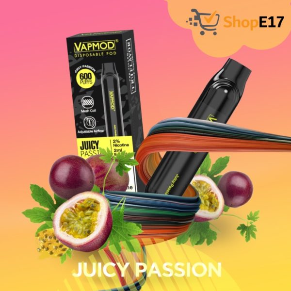 VapMod 600 Juicy Passion Nic 2% E-Liquid Disposable Vape