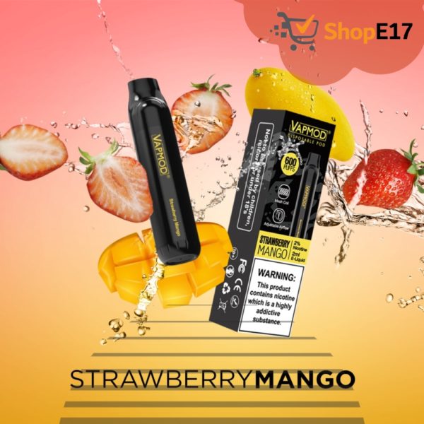 VapMod 600 Strawberry Mango Nic 2% E-Liquid Disposable Vape